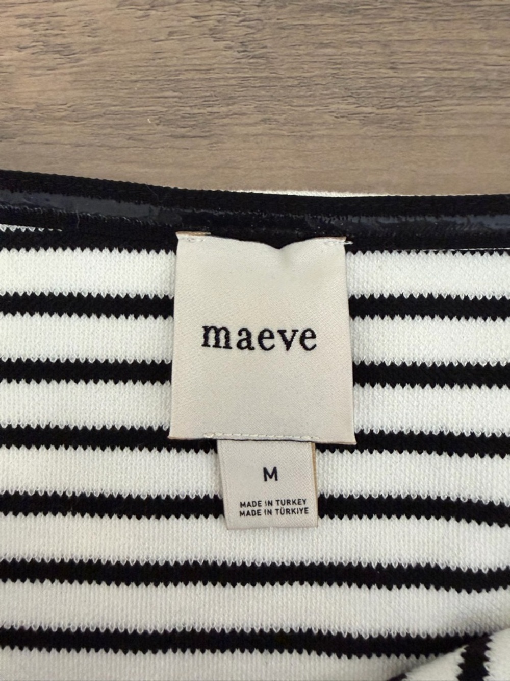Maeve Anthropologie Black White Twist Stripe Halter Top Size Medium - Picture 6 of 8